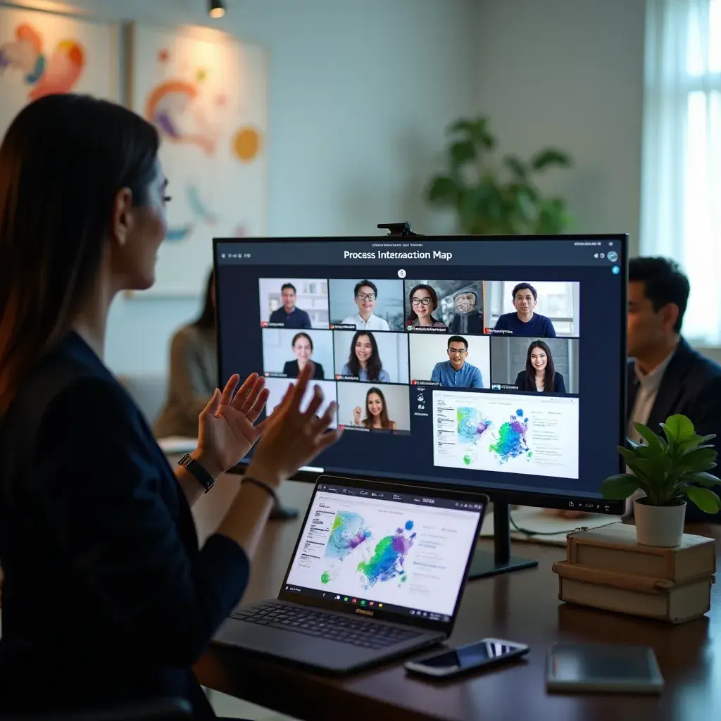 A graphic showing before-and-after scenarios of workflow efficiency improvements through AI.